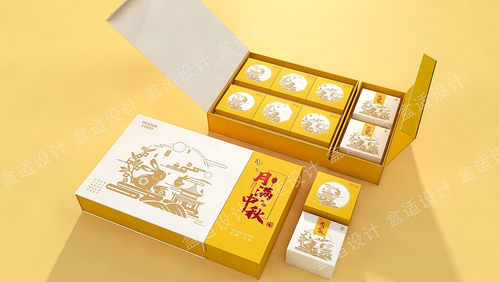 箱盒汇 | :“月满中秋”月饼礼盒包装设计