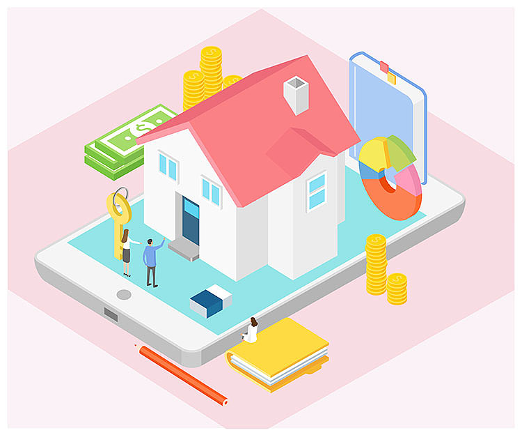 立体2.5D商务科技互联网办公金融手机网页UI插画设计（图ZMTkxOTIyOTc2） - 艺术插画 - 站酷设计师插画师小宋原创素材 - 站酷ZCOOL