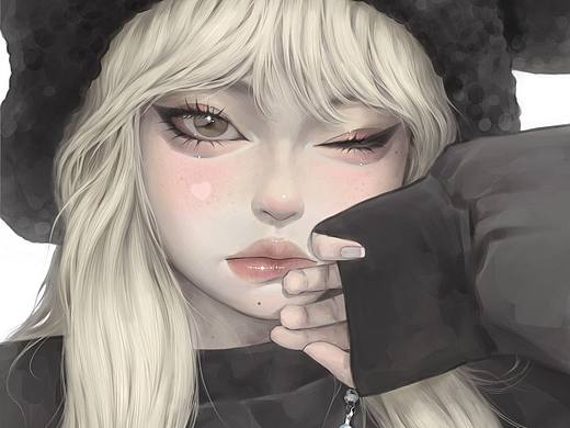 画了个萌妹子（个人主页-ZNTMzOTQxNjg=） - IP形象 - 站酷设计师大杨桃嗷原创素材 - 站酷ZCOOL
