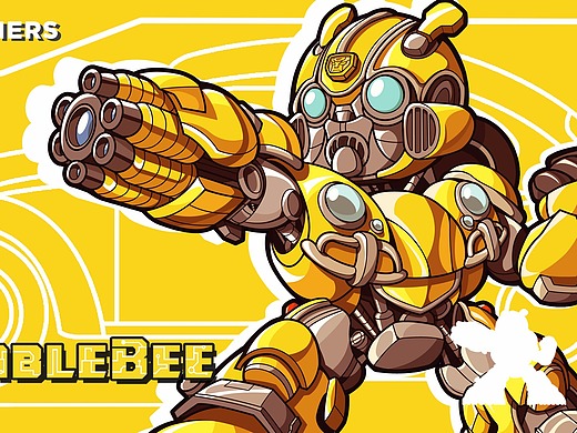 大黄蜂电影q版形象壁纸