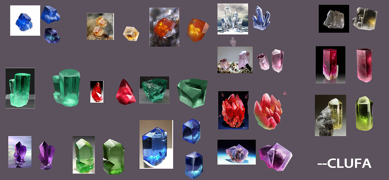 晶体材质练习（图ZMjA3Mzg2NzQ0） - 创作习作 - 站酷设计师clufa原创素材 - 站酷ZCOOL