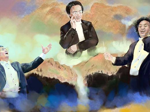 音乐家 山水画