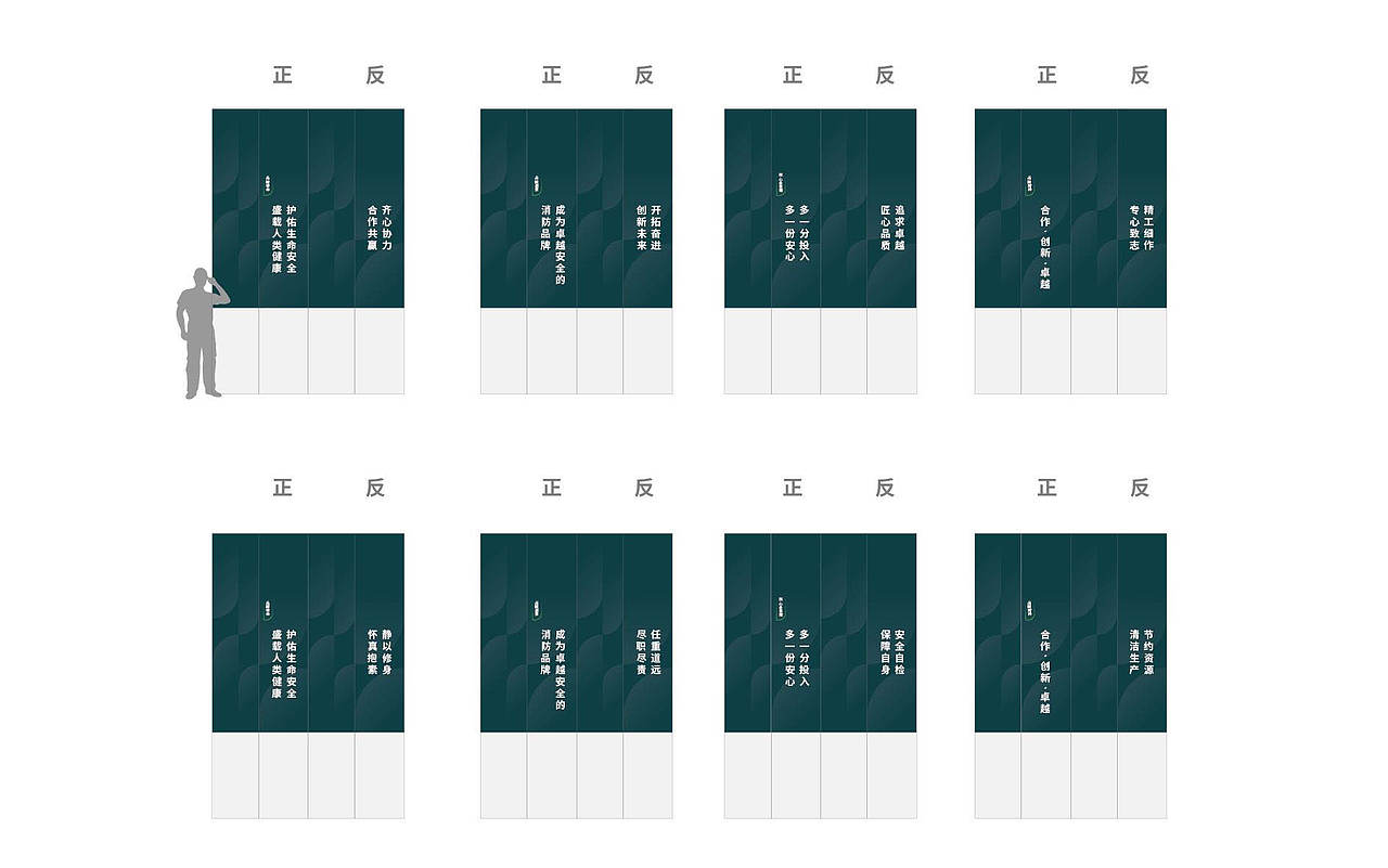 某消防器材品牌工厂标志导识系统辅助图形设计