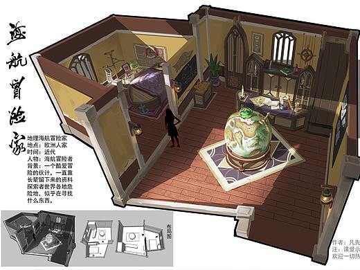 场景原画设计室内设计过程图