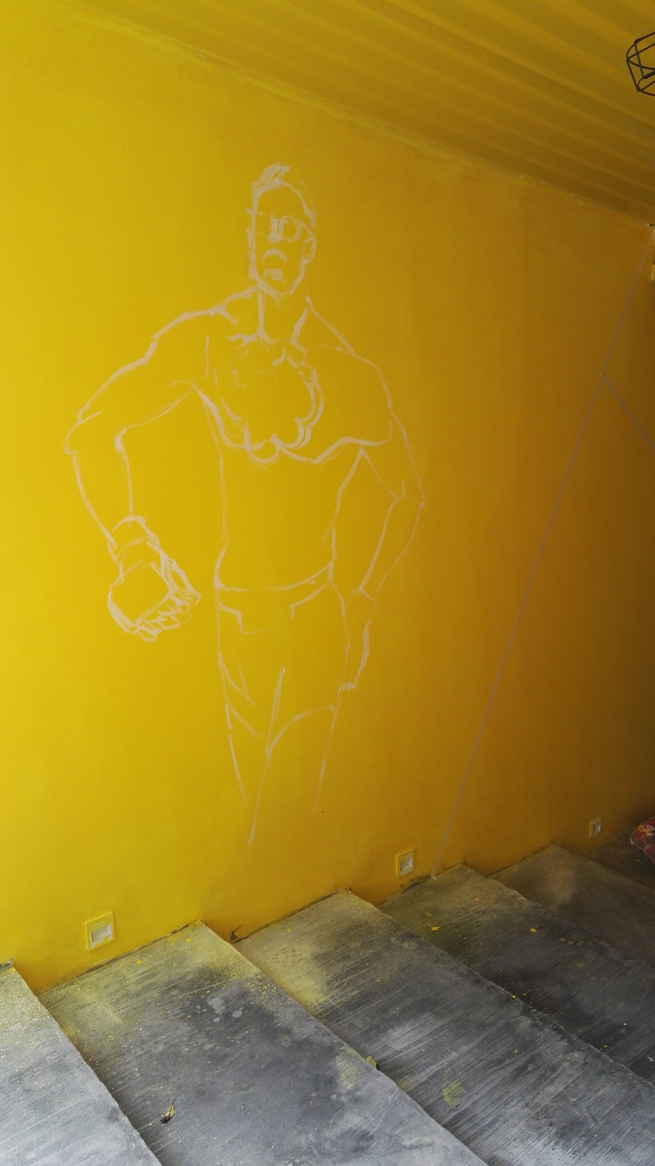 青岛拳击馆彩绘人物