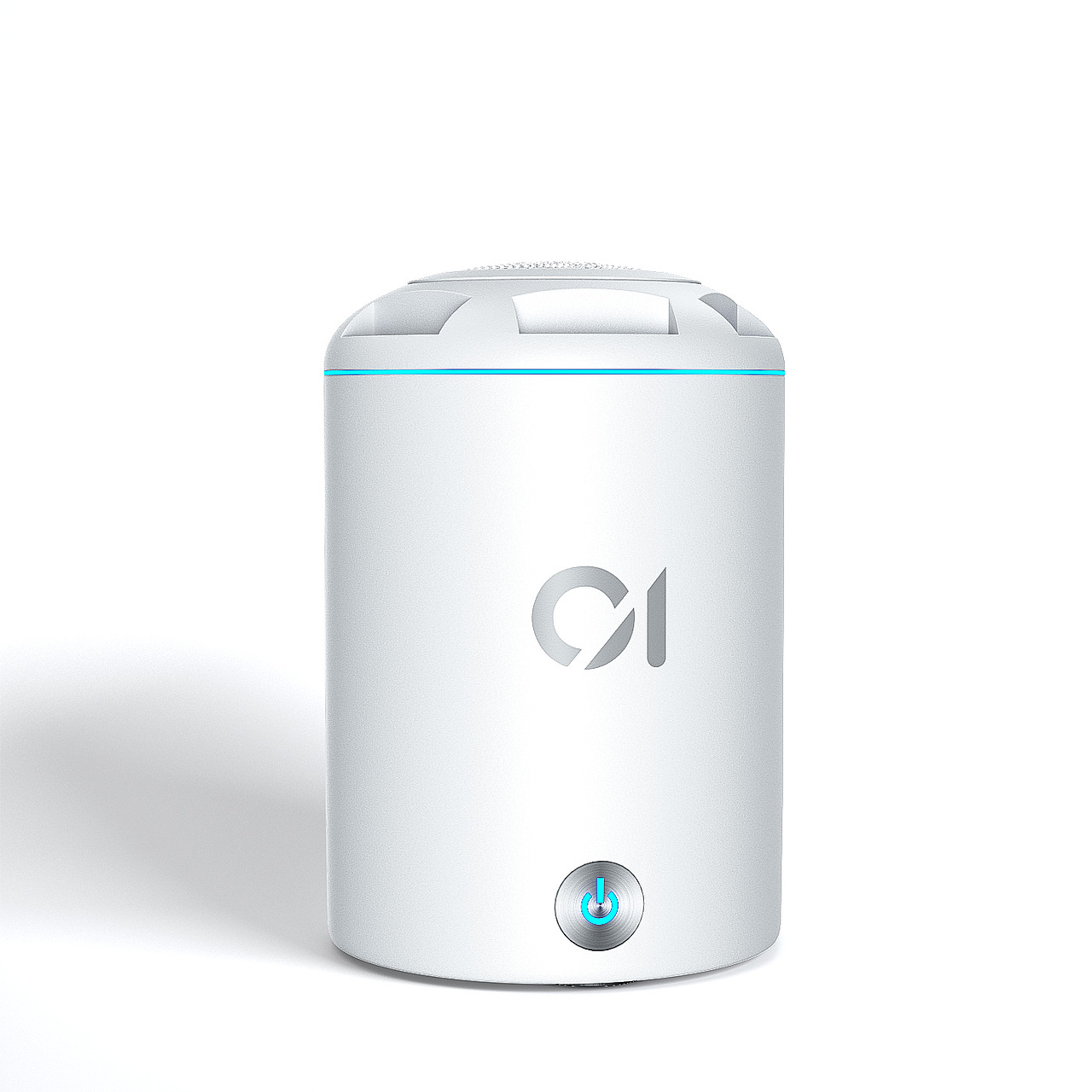 白色音响建模渲染 亚马逊