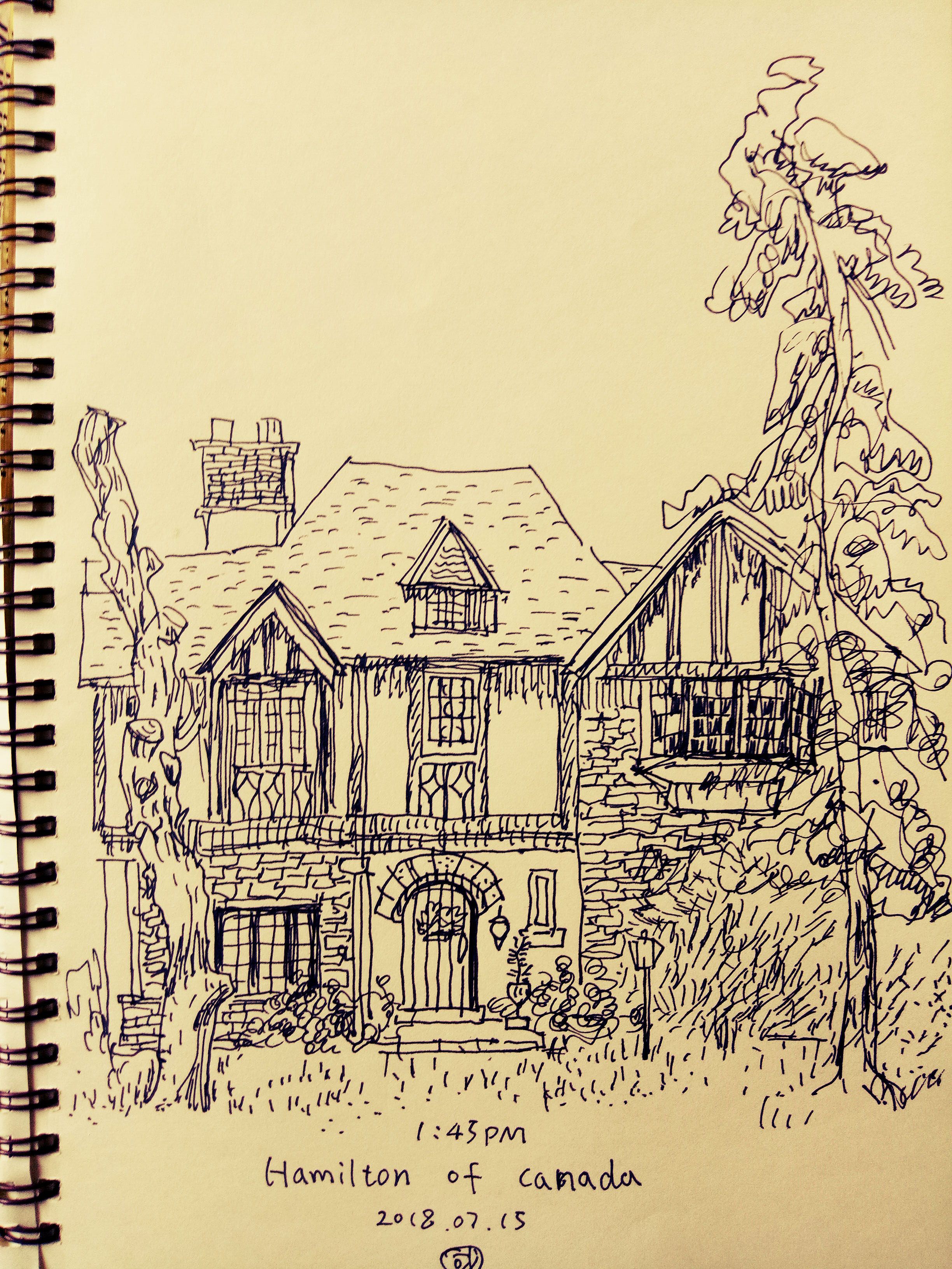 加拿大安大略省汉米尔顿街景速写