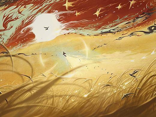 天堂稻香/致敬袁隆平爷爷 国风插画