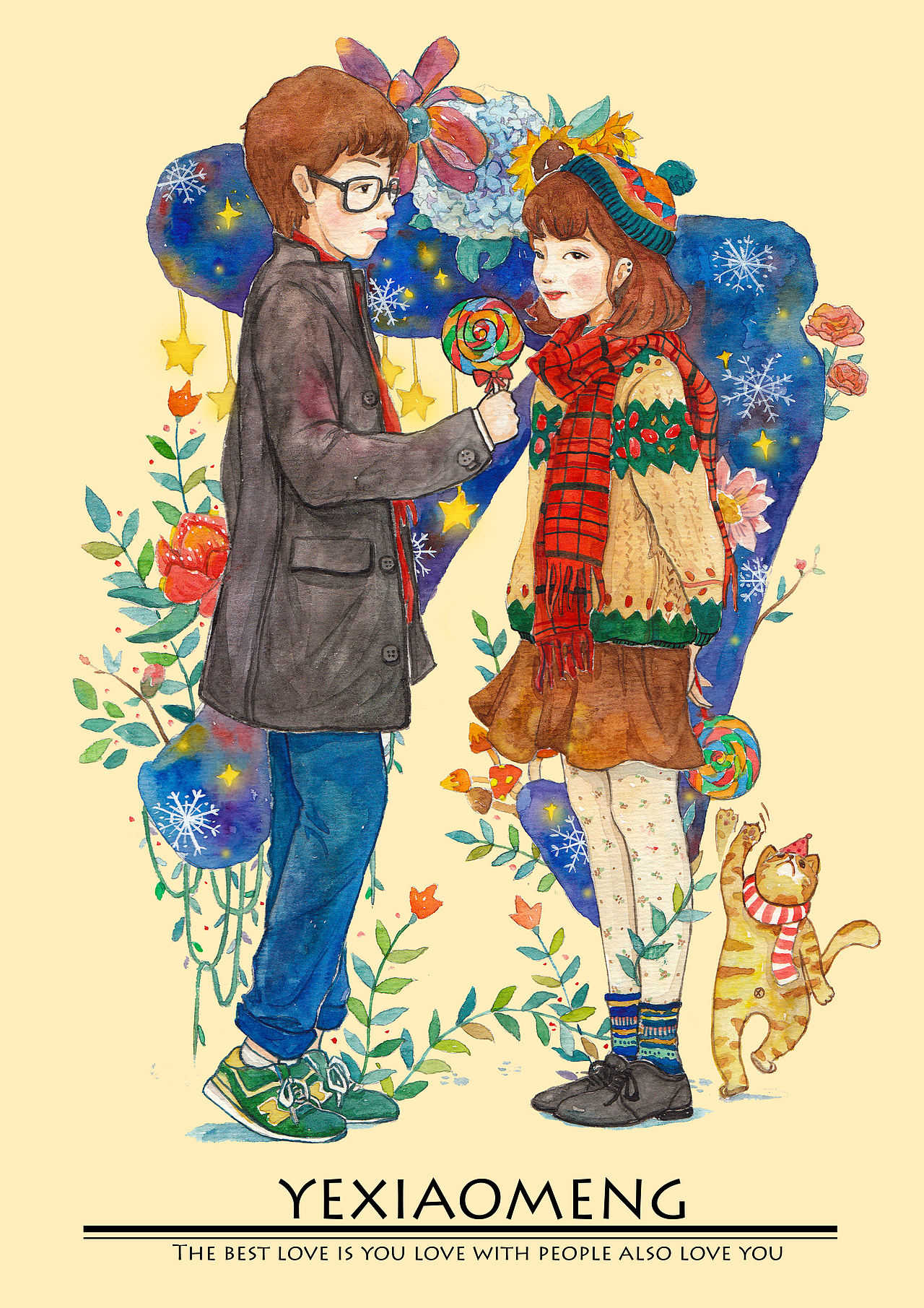 原创作品：手绘水彩（图ZMjQ1NTczNDA=） - 创作习作 - 站酷设计师叶小梦是大吃货原创素材 - 站酷ZCOOL