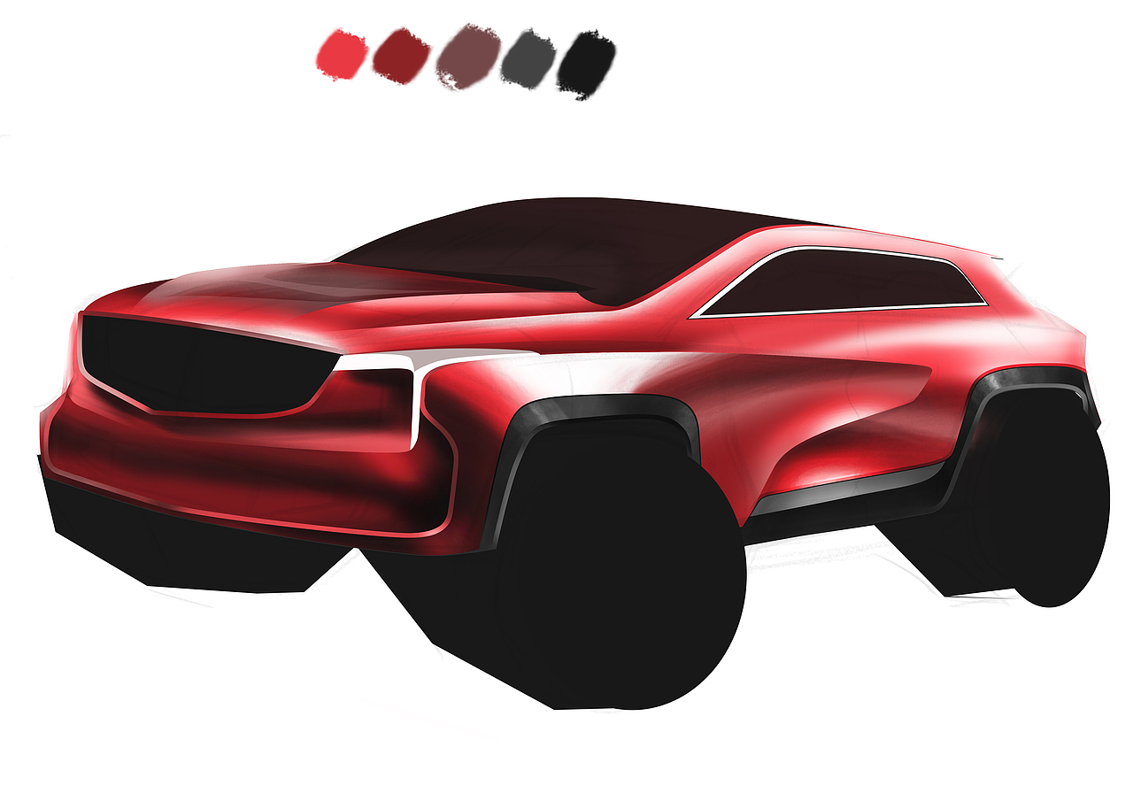 凯迪拉克SUV概念设计及表现过程（图ZNzc3Mjg3NTI=） - 其他工业/产品 - 站酷设计师严专军原创素材 - 站酷ZCOOL