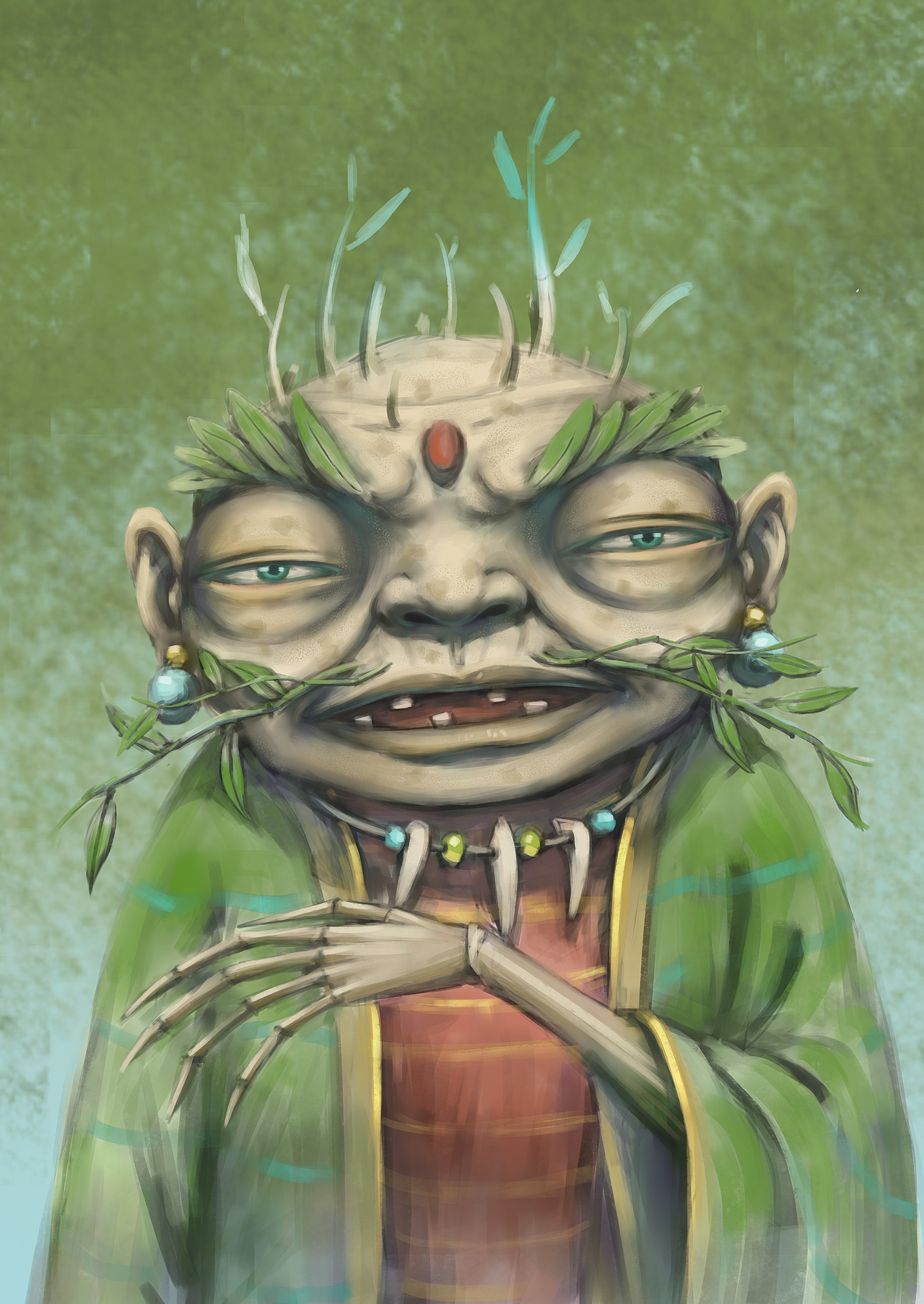 国庆画的那些小妖怪们