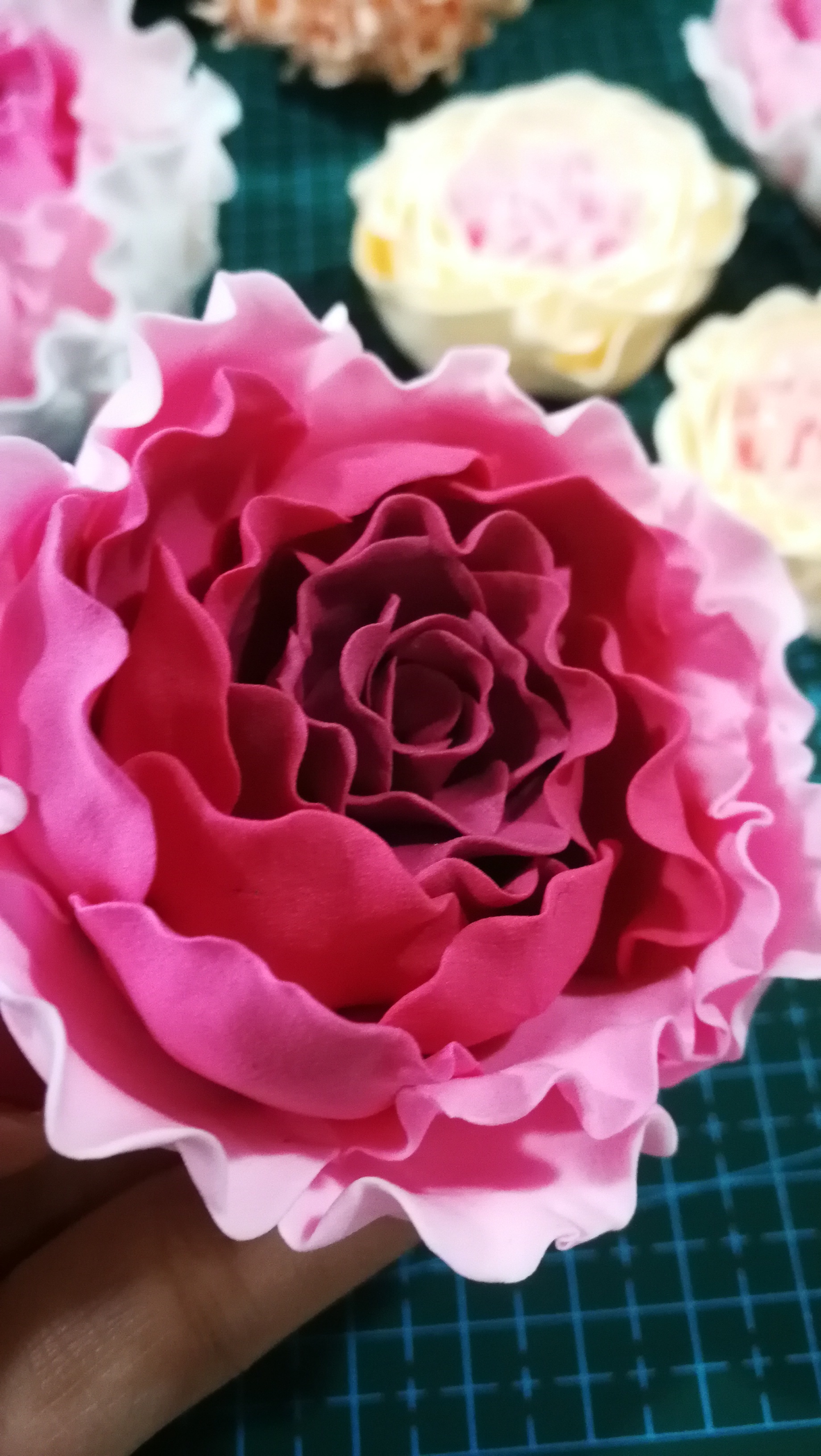 黏土浮雕画花艺