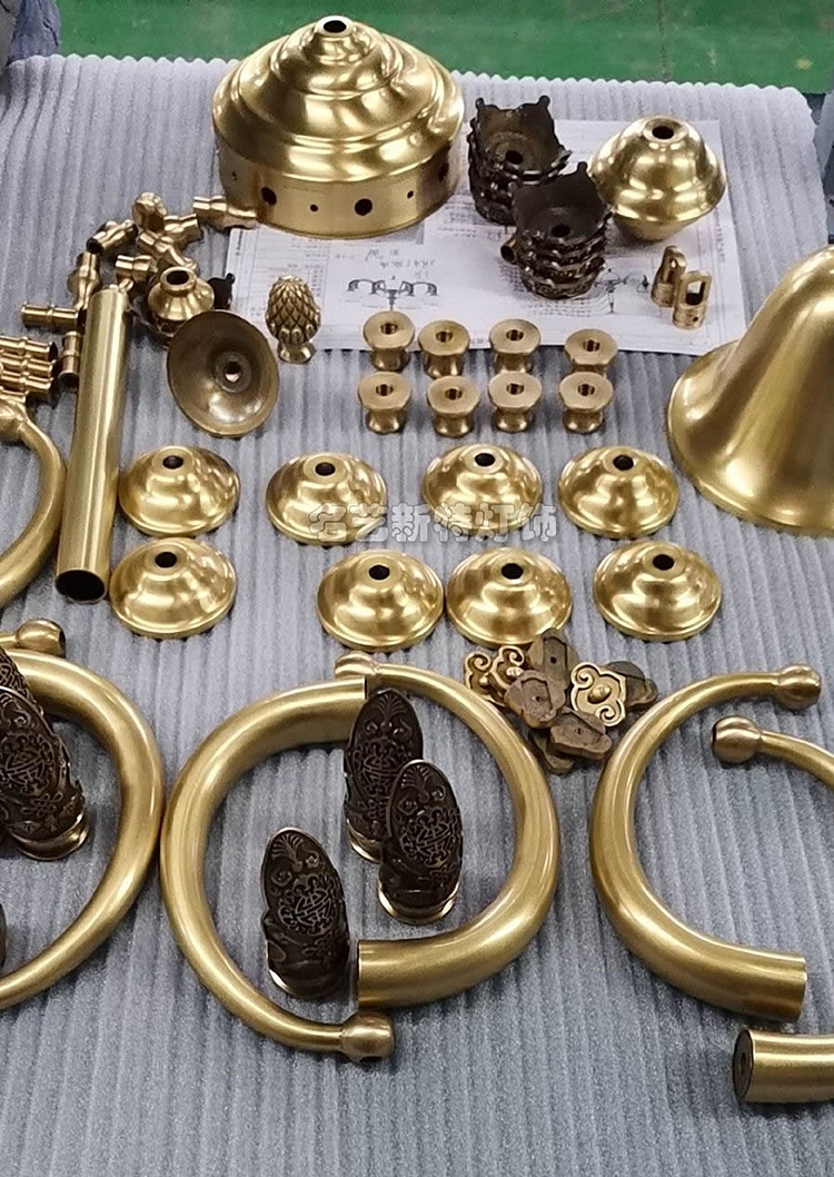 欧式全铜灯量身定制加工过程细节