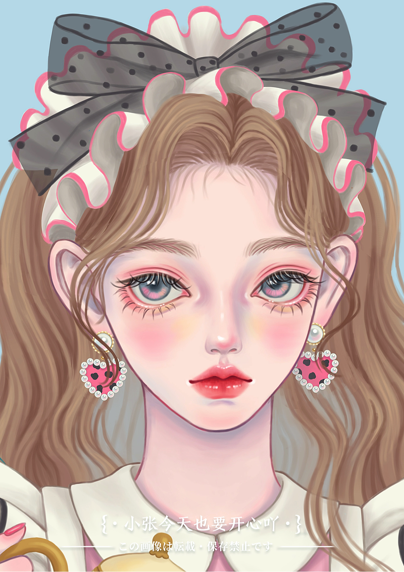 近期少女人像插画总结2（图ZMjgzMjQ3MzMy） - 商业插画 - 站酷设计师小张今天要开心吖原创素材 - 站酷ZCOOL