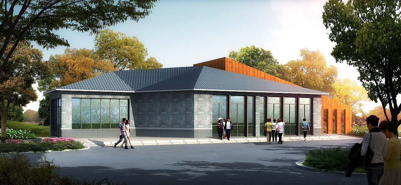 室外建筑透视日景效果图!100张无水印高清大图!