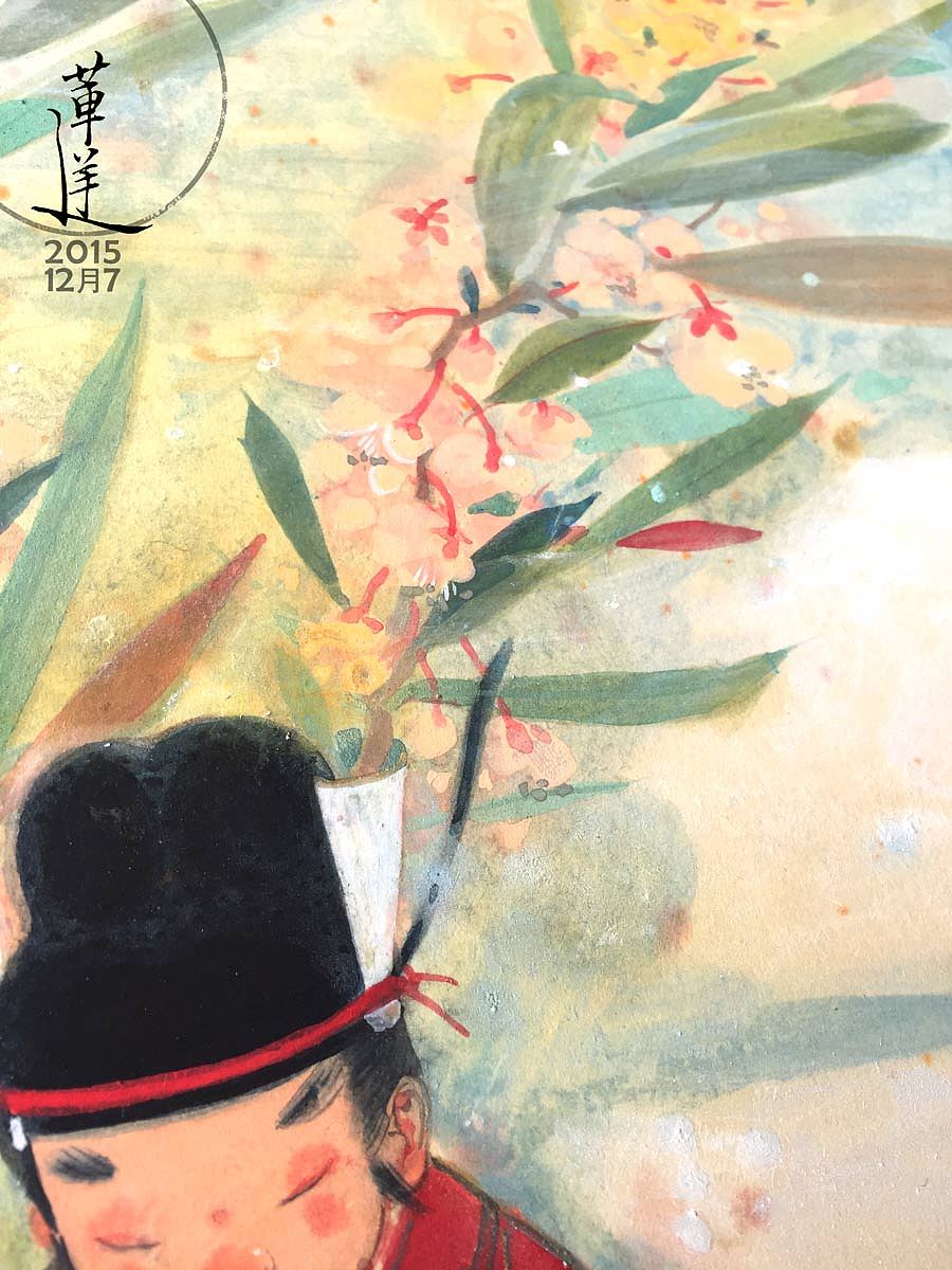 新岩彩《花冠小仙》之丹顶、青鸟(图ZMzgzNTY5NDg=) - 绘画 - 站酷设计师莲羊原创素材 - 站酷ZCOOL