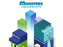 2.5D插画 怪兽大学角色