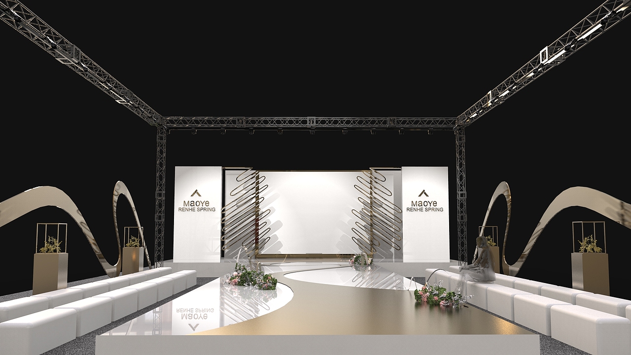 简单走秀t台舞台设计