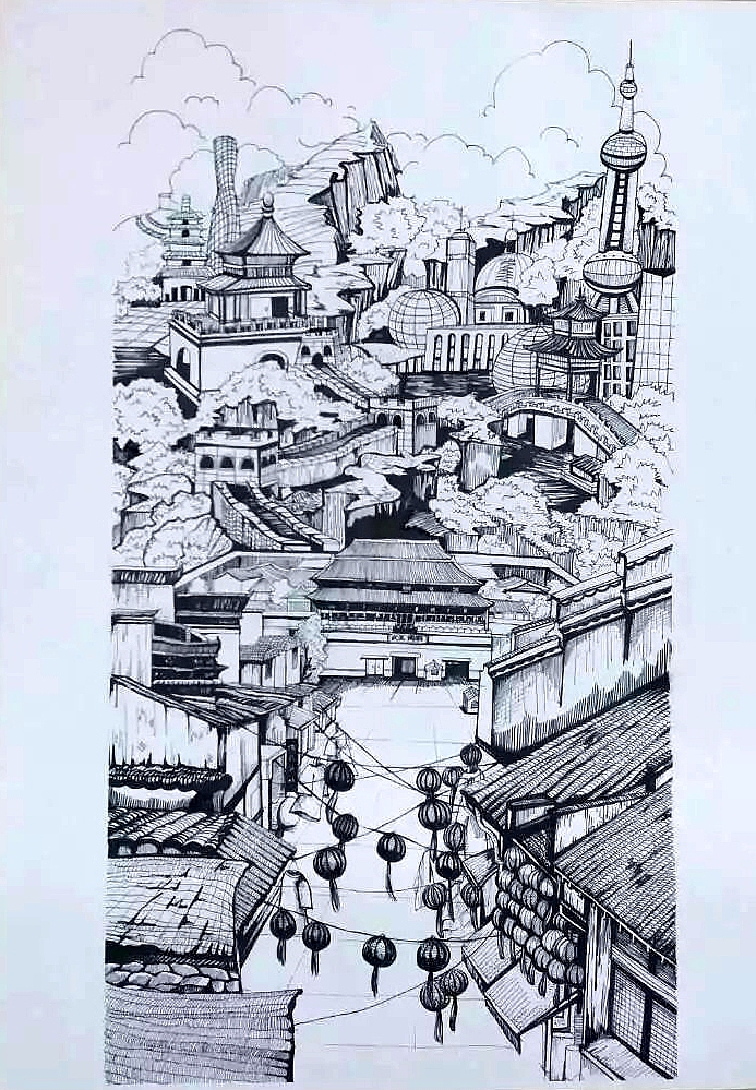 守望中国（图ZMTAwMjE0MTU2） - 艺术插画 - 站酷设计师酒木原创素材 - 站酷ZCOOL