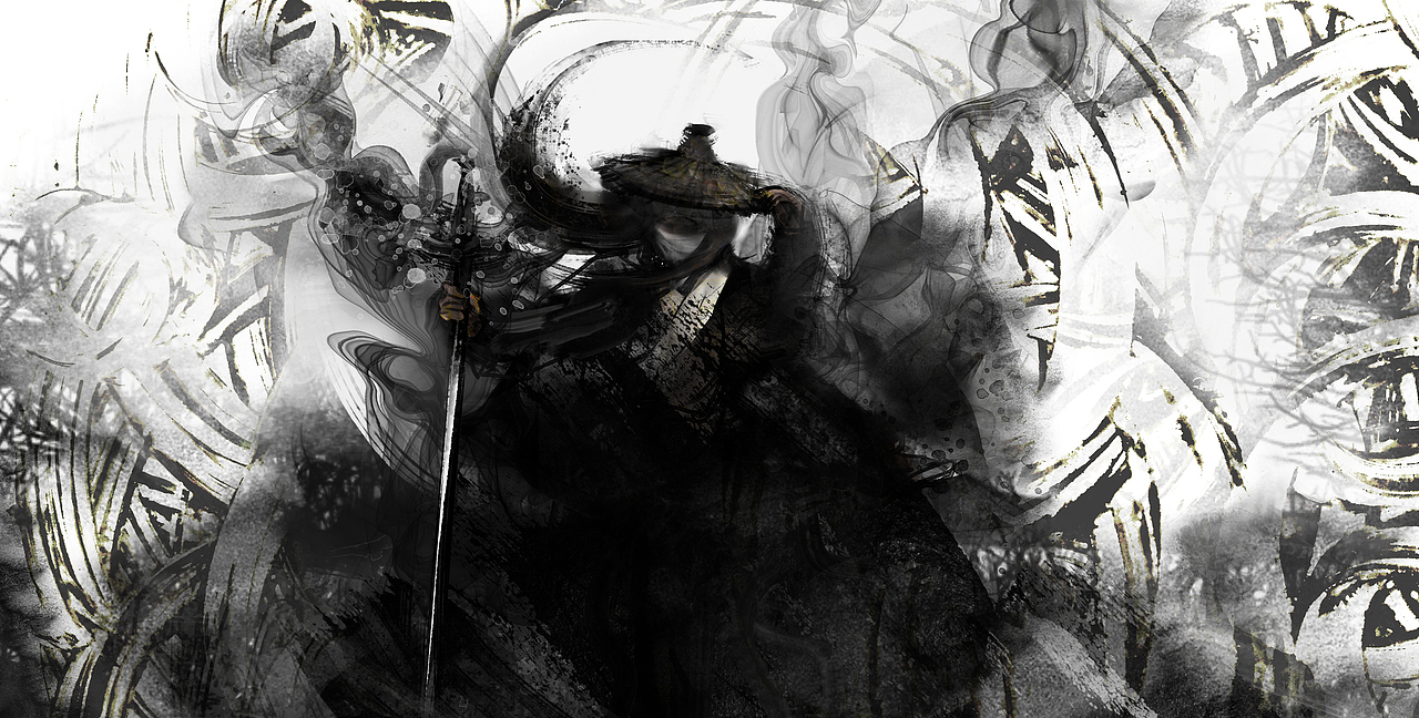 水墨英雄（图ZMTM3MDMxNjM2） - 商业插画 - 站酷设计师心灵艺坊原创素材 - 站酷ZCOOL