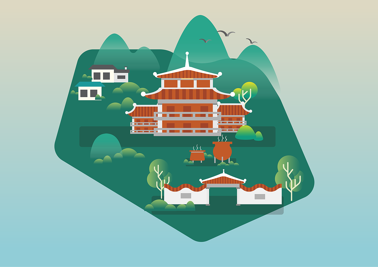 插画地图——长兴（图ZMTk4NDY5Mjky） - 概念设定 - 站酷设计师圆小小原创素材 - 站酷ZCOOL