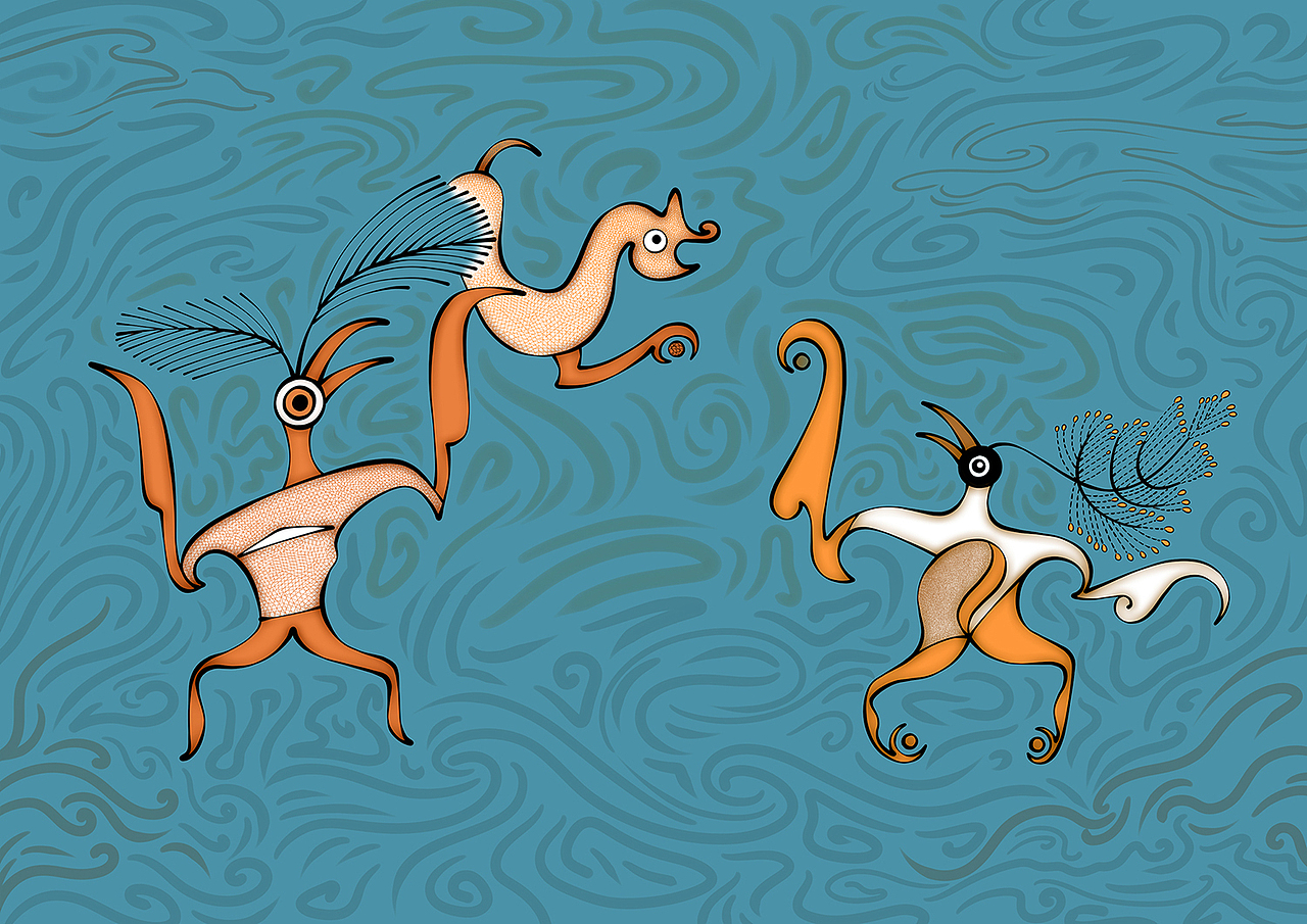 分享收藏标签火与水楚春秋战国神兽插画作品信息创作时间2019/10/06