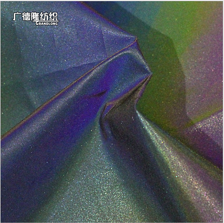 春秋广德隆纺织幻彩荧光夜光反光防水面料风衣外套包袋