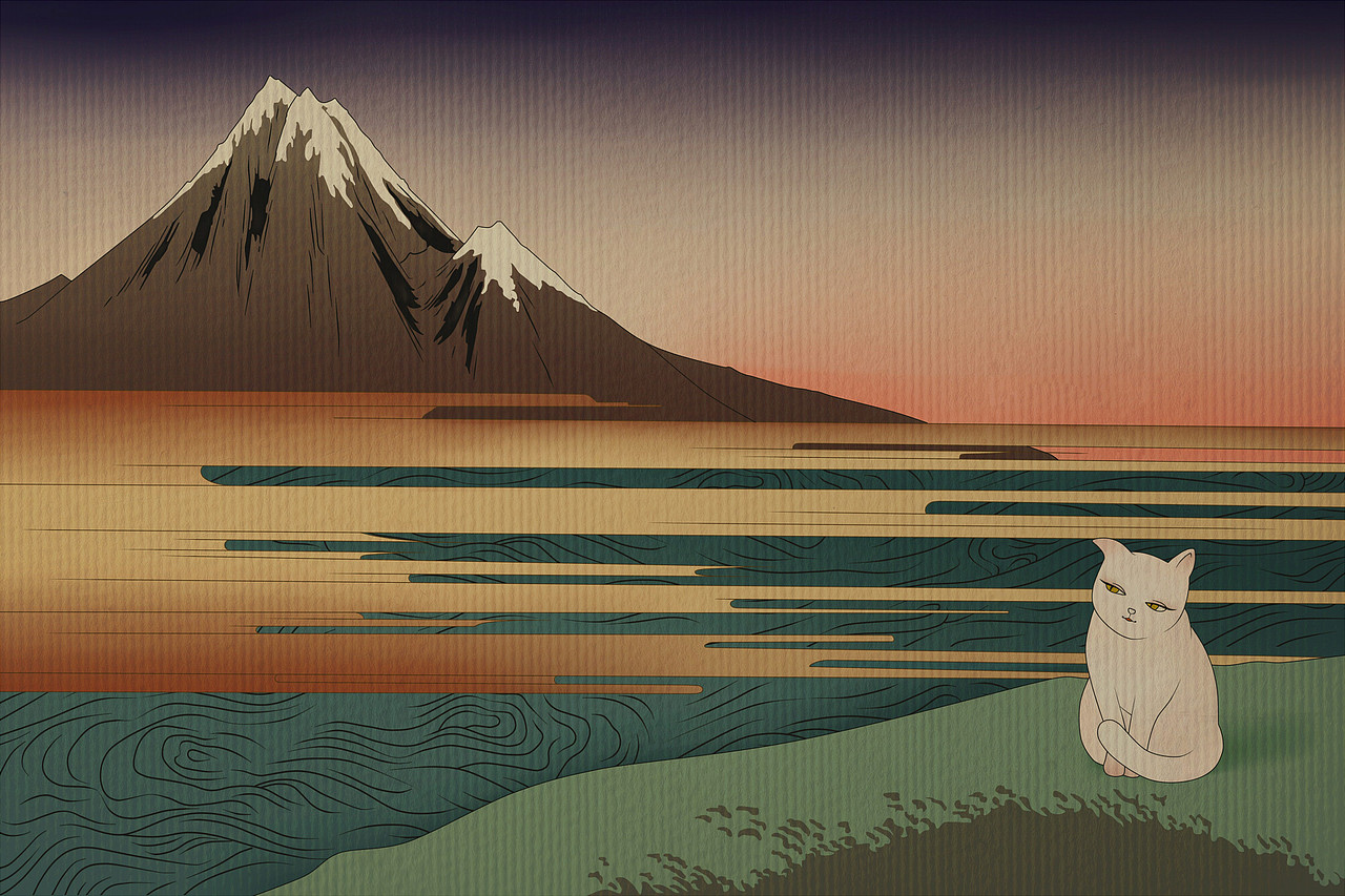 浮世绘致敬桌面（图ZODQ3MjI5MjQ=） - 艺术插画 - 站酷设计师浪味仙柳三原创素材 - 站酷ZCOOL