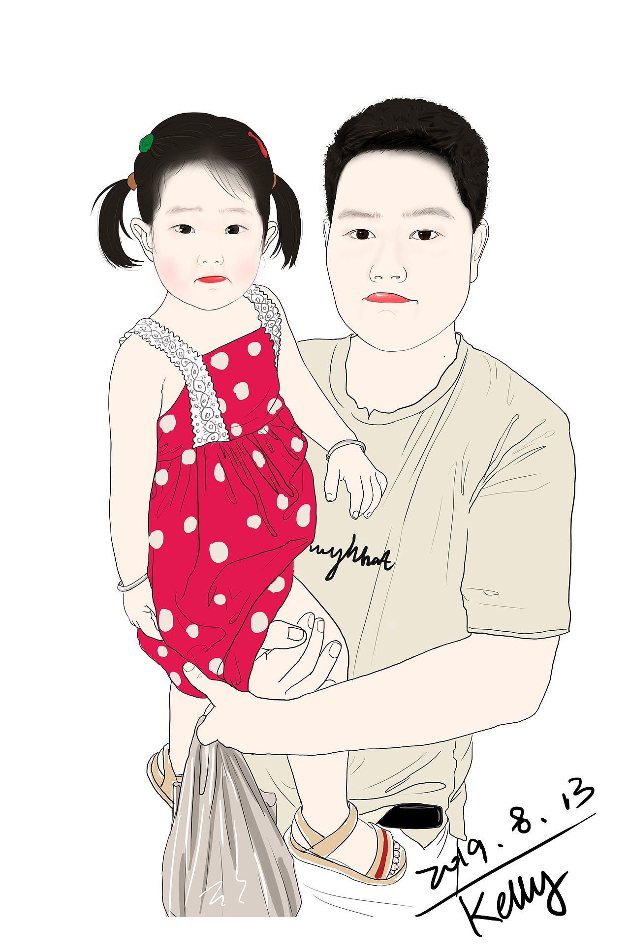 他和他的宝贝（图ZMTcyMDQzNjY4） - 绘画 - 站酷设计师冉记酒坊原创素材 - 站酷ZCOOL