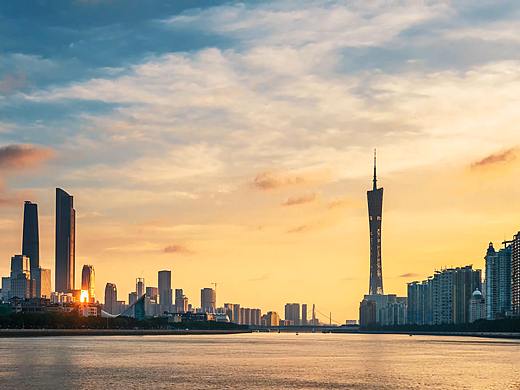广州城市鸟瞰图