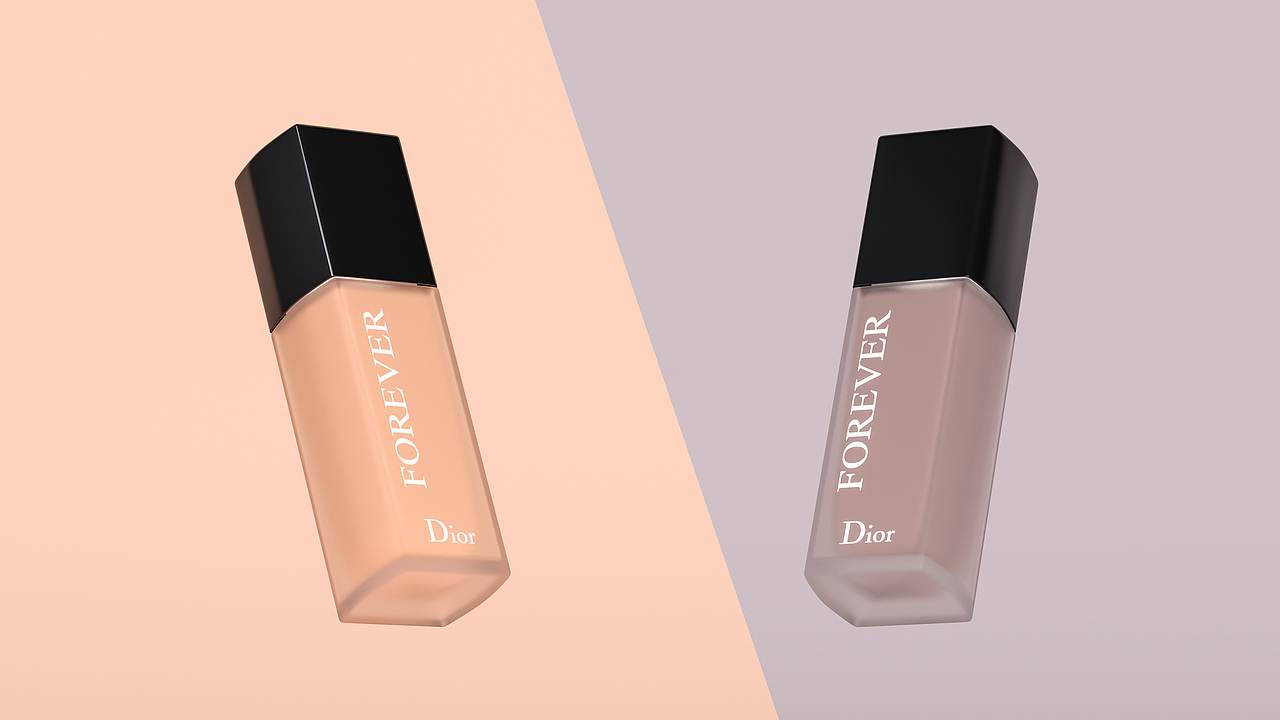 Dior粉底液渲染练习