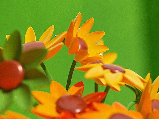 梵高《花瓶里的十二朵向日葵》3D化尝试