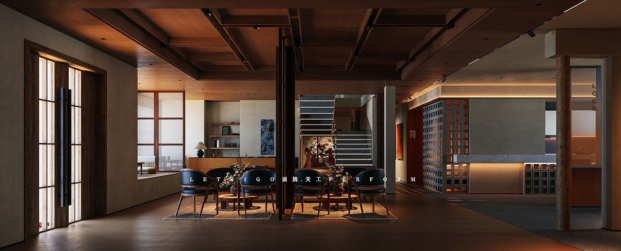 漠河名宿酒店公区，氛围感直接拉满（图ZMzc0NDMyNjY4） - 酒店餐饮设计 - 站酷设计师DesignerZtt186原创素材 - 站酷ZCOOL