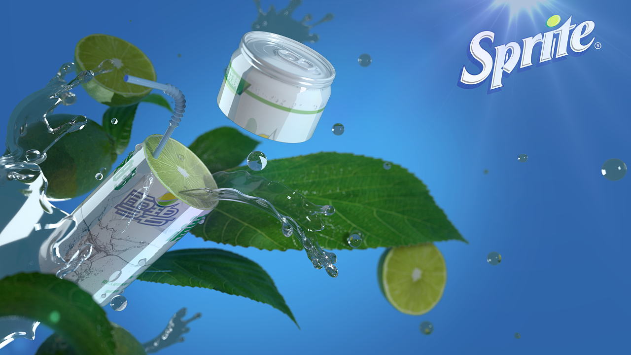 c4d练习——雪碧