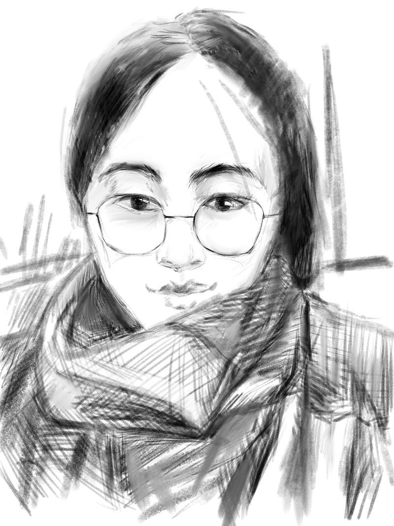 手绘回忆里的你