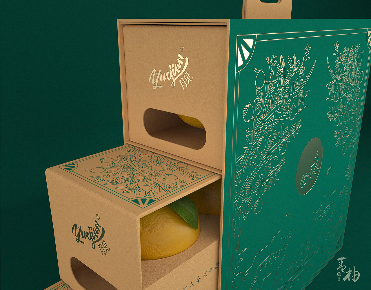 青柚设计 x 月见|水果柚子包装设计