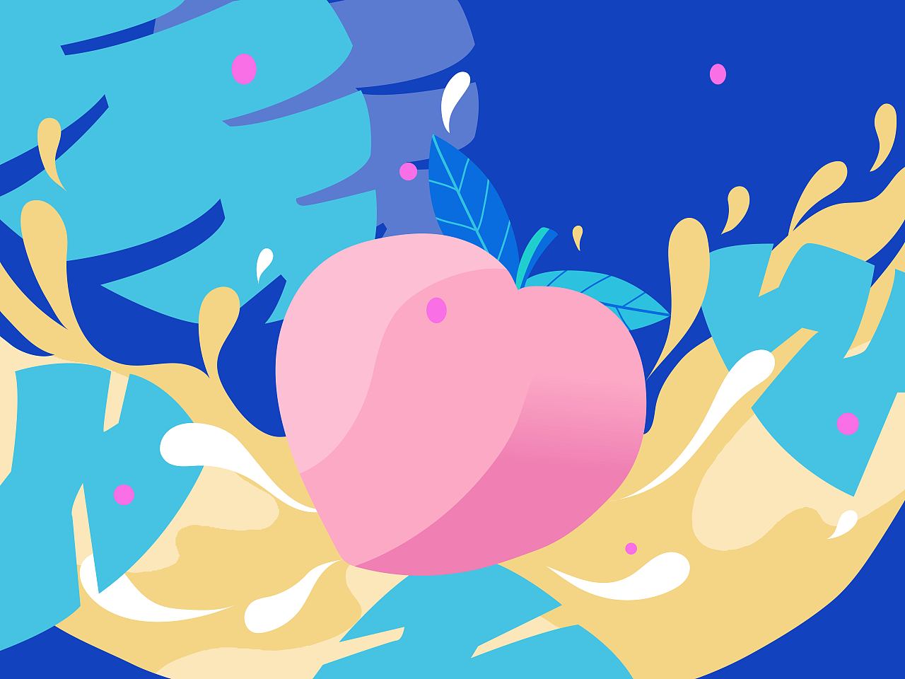 水果扁平风插画|插画|商业插画|送妮一只棒棒糖 - 原创作品 - 站酷 (z