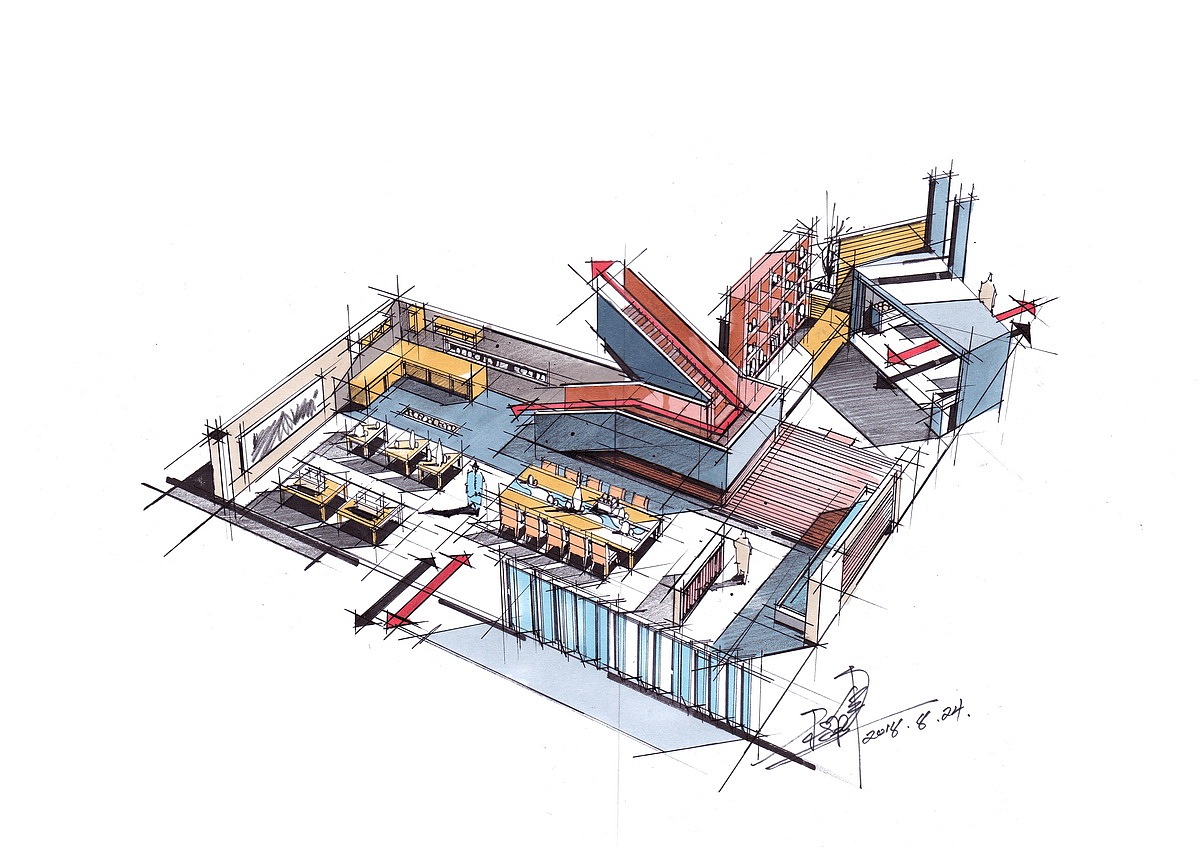 杜健室内手绘作品卓越手绘