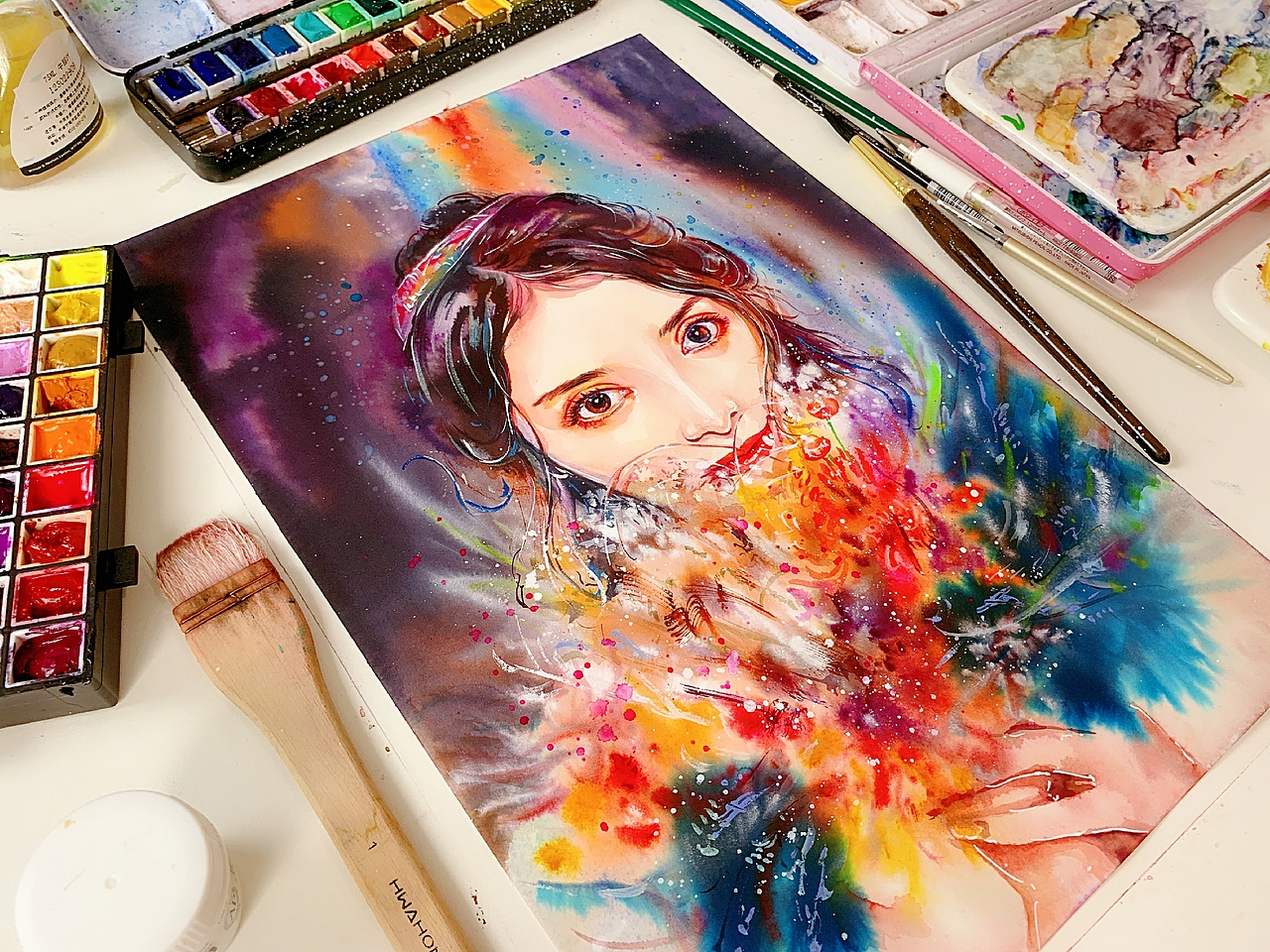 日常約畫創(chuàng)作稿分享～（圖ZMTc4MDg5ODMy） - 商業(yè)插畫 - 站酷設(shè)計(jì)師龔靜水彩畫原創(chuàng)素材 - 站酷ZCOOL