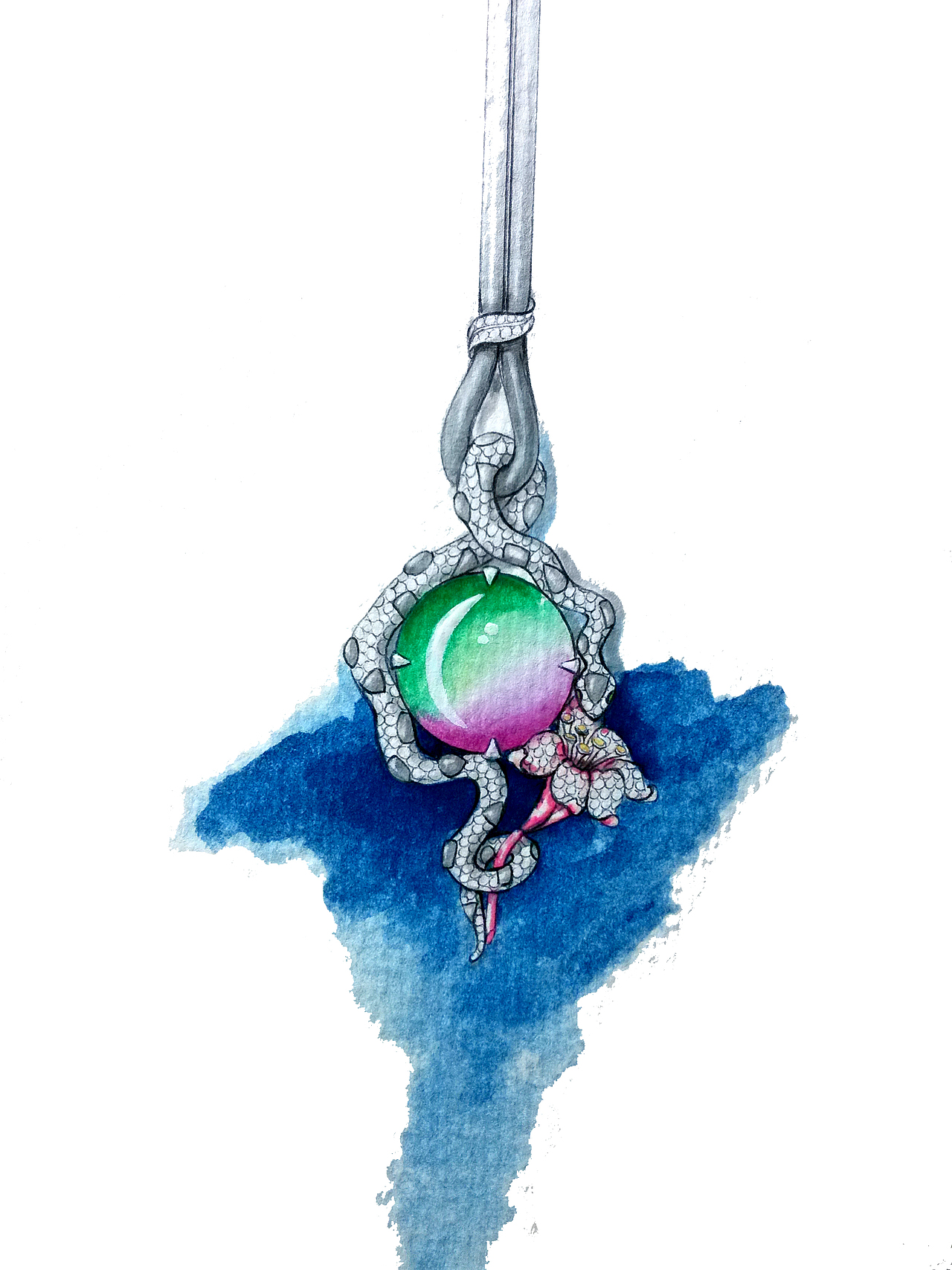 代波军艺术珠宝手绘设计稿