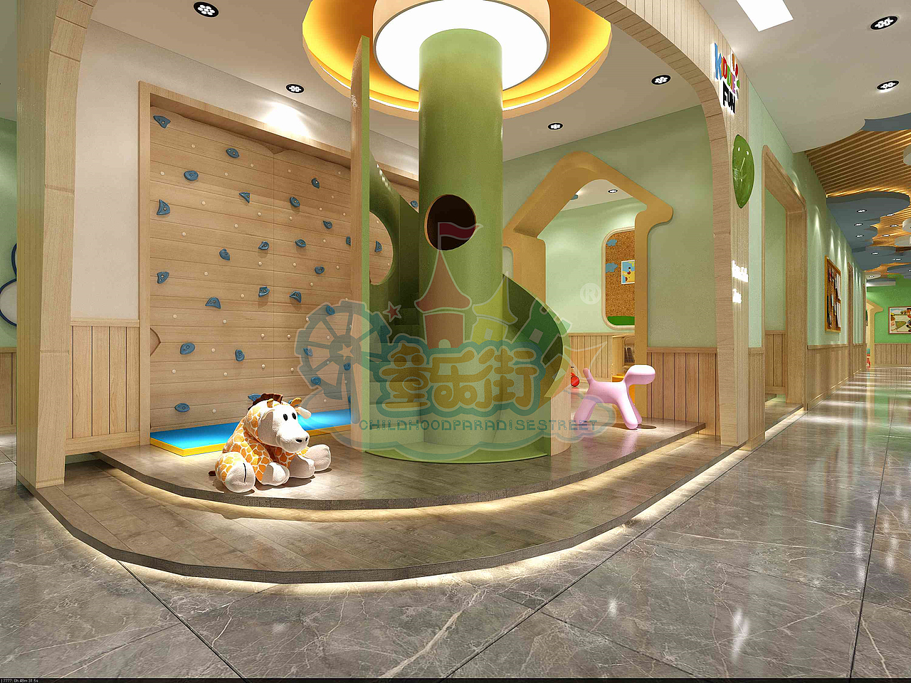 幼儿园设计案例-前厅、廊道、接待处（图ZMjA2MTQzODg0） - 场景 - 站酷设计师童乐街原创素材 - 站酷ZCOOL