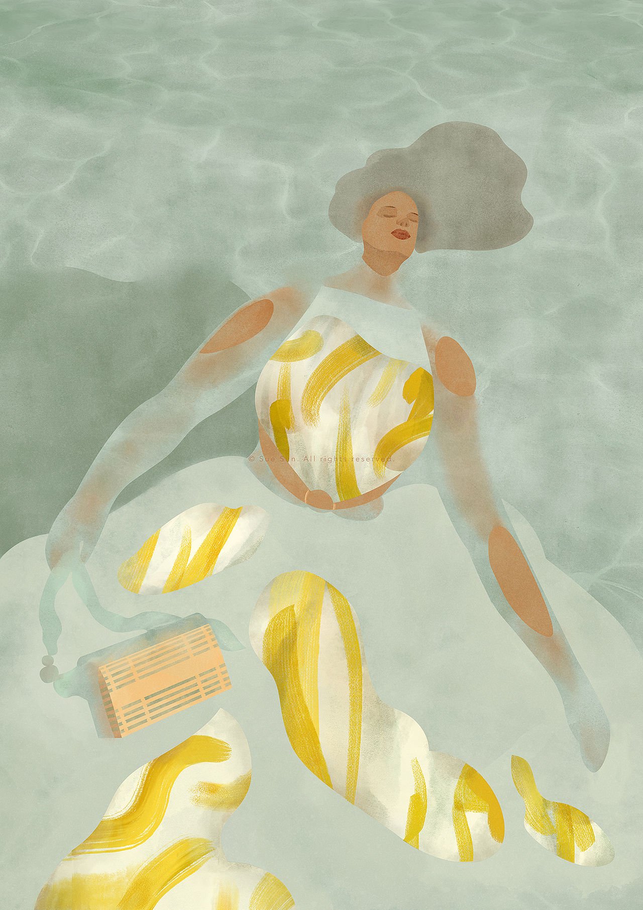 “关于女孩,沙漠与水”插画小合集