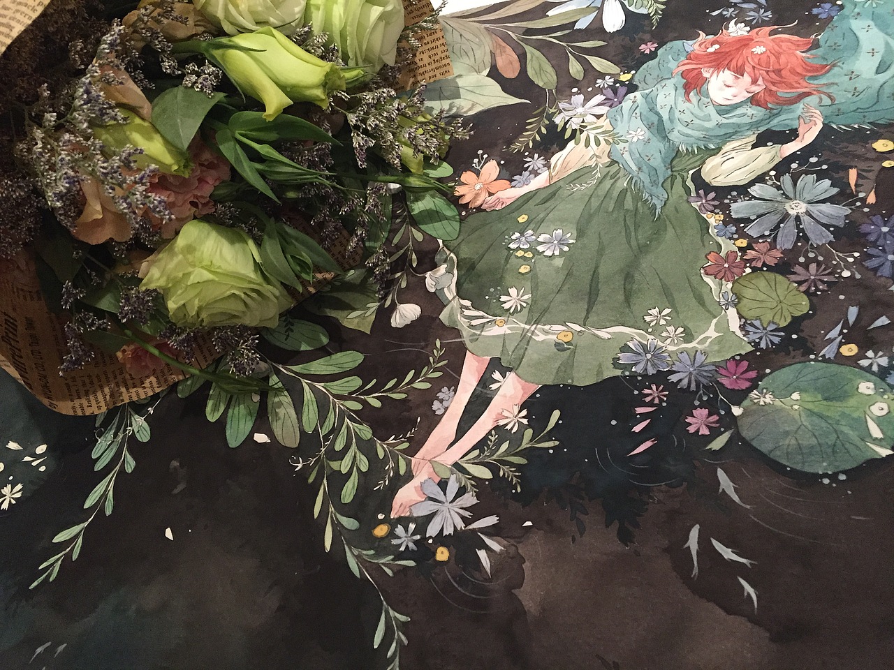 水彩画集《梦游纪》封面图和绘画过程（图ZNDIzNjM5NDA=） - 商业插画 - 站酷设计师正牌梦游兔原创素材 - 站酷ZCOOL
