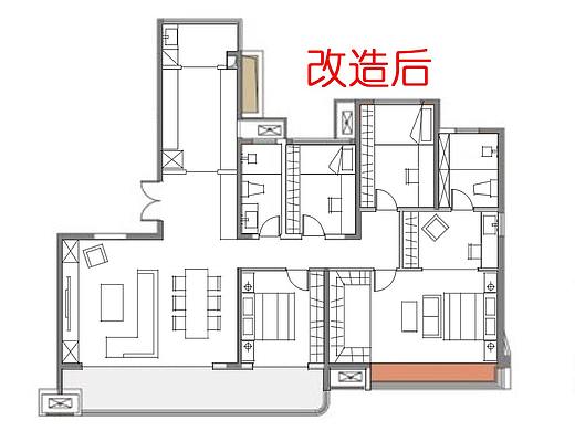户型改造，超长厨房