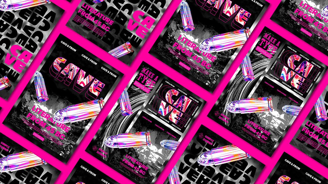 CAVE - 酸性海報創(chuàng)作（圖ZMjY5MDMzNTk2） - 海報 - 站酷設(shè)計師AnnieLeeee原創(chuàng)素材 - 站酷ZCOOL