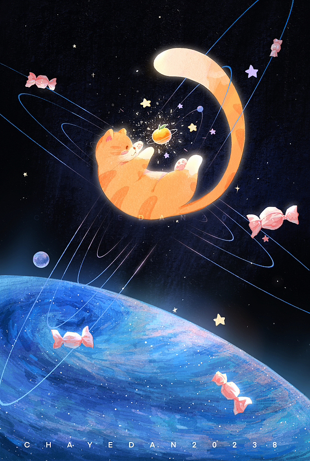 喜欢星星的橘猫