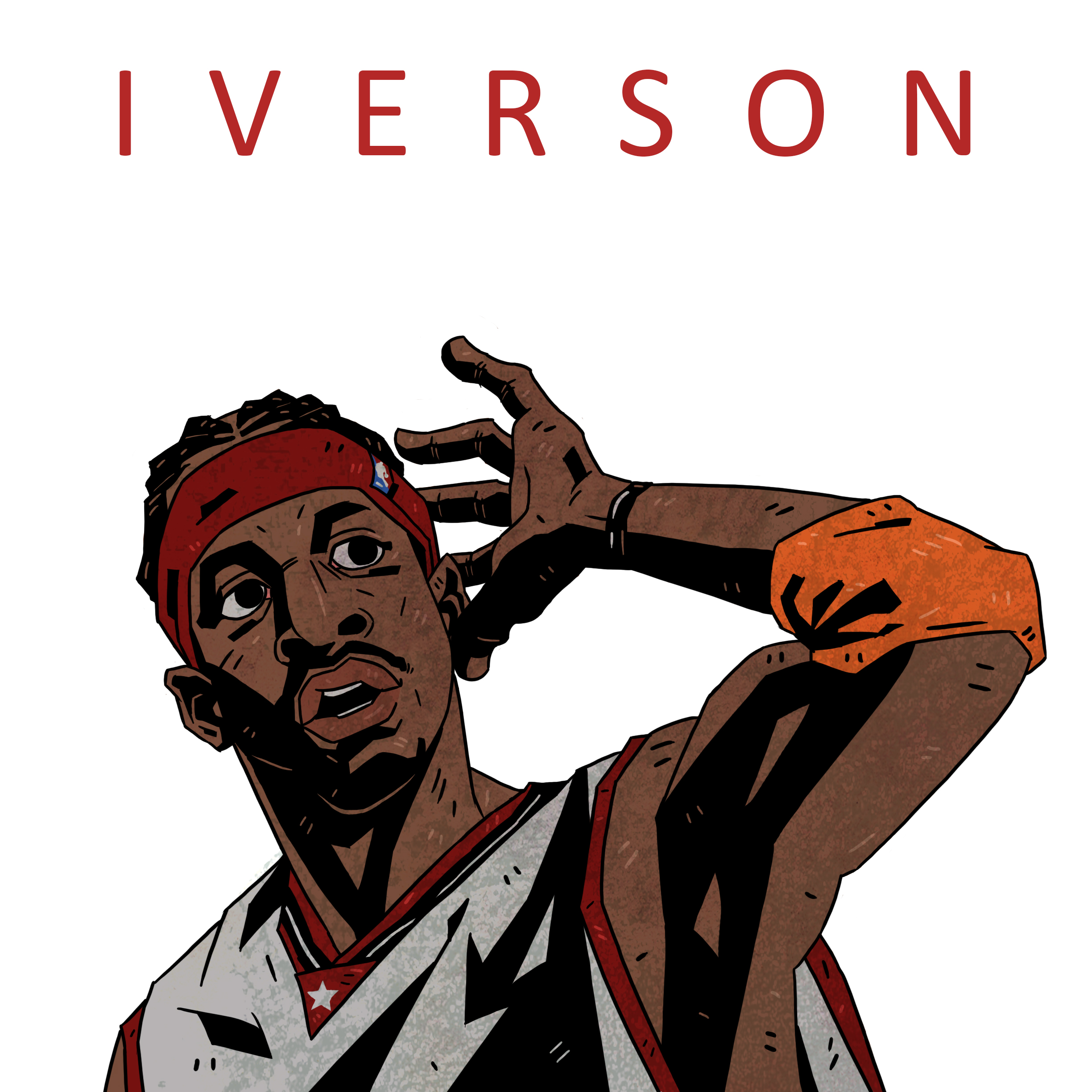 篮球头像艾弗森卡通图片