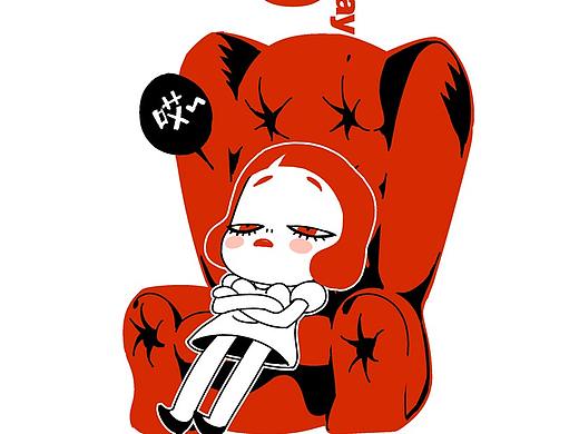 情人节【酷莎和她的小怪兽】卡通插画