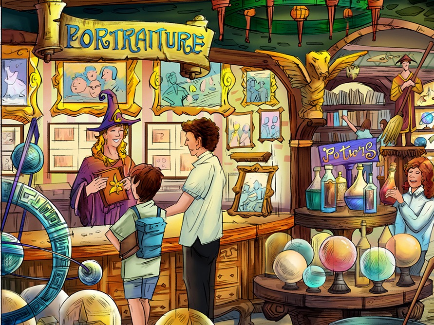 魔法 THEMEPARK手绘