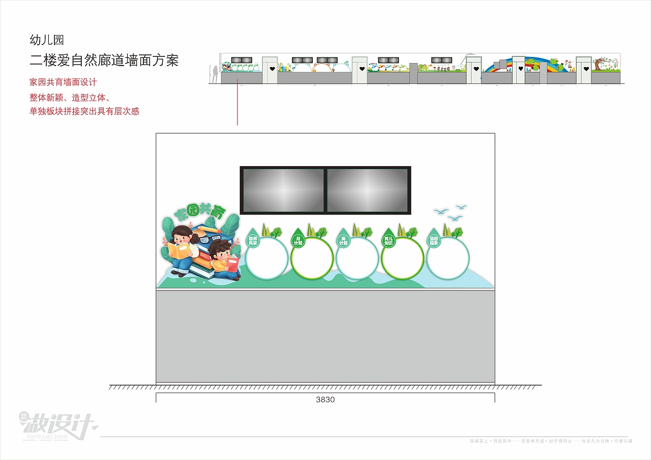 幼儿园文化墙展示二爱自然篇
